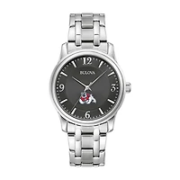 Bulova Black Fresno State Bulldogs Stainless Steel Corporate Collection Watch