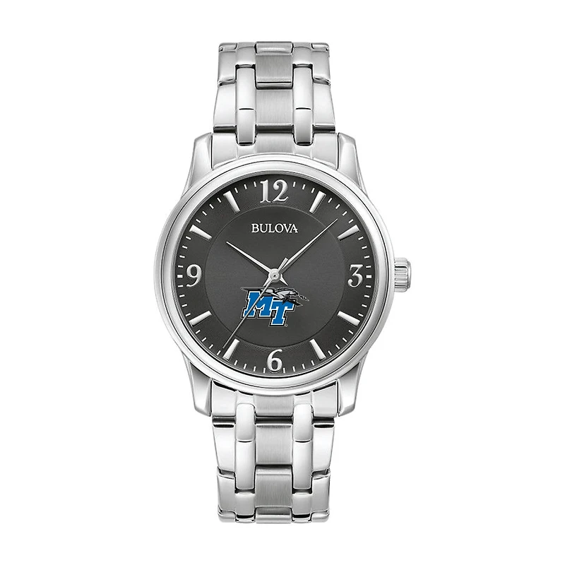 Bulova Black MTSU Blue Raiders Stainless Steel Corporate Collection Watch