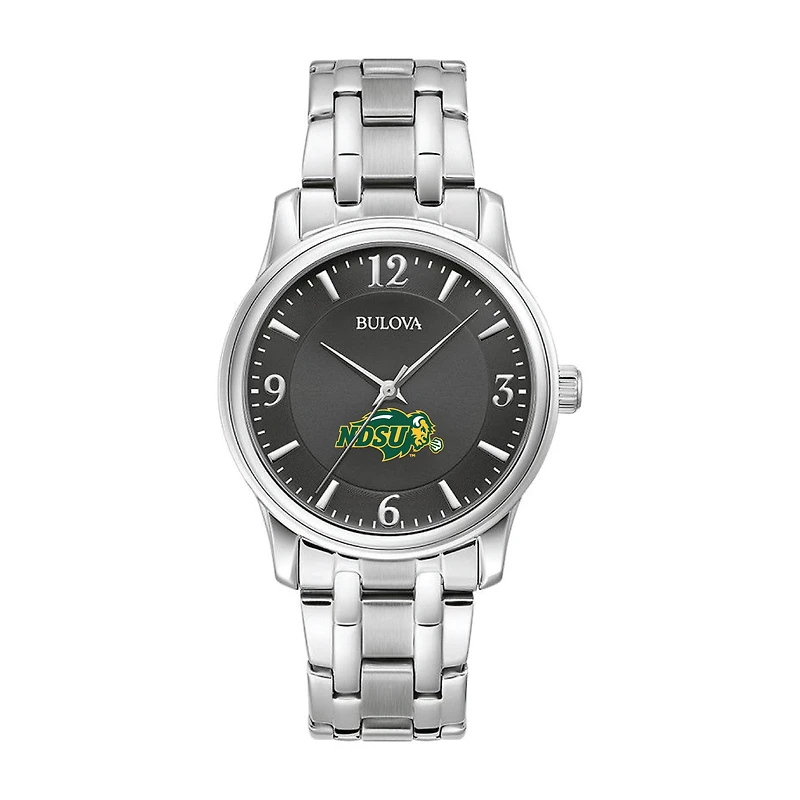 Bulova Black NDSU Bison Stainless Steel Corporate Collection Watch
