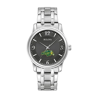 Bulova Black NDSU Bison Stainless Steel Corporate Collection Watch