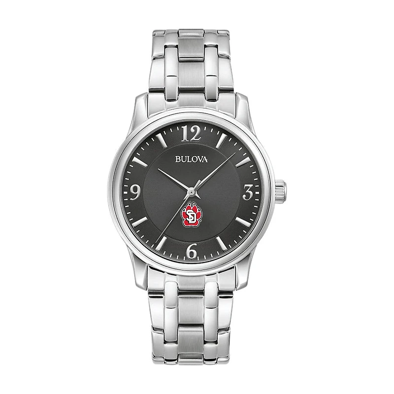 Bulova Black South Dakota Coyotes Stainless Steel Corporate Collection Watch