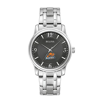 Bulova Black Bucknell Bison Stainless Steel Corporate Collection Watch