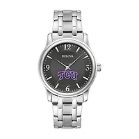 Bulova Black TCU Horned Frogs Stainless Steel Corporate Collection Watch