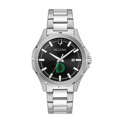 Bulova Black Dartmouth Big Green Stainless Steel Sport Classic Watch