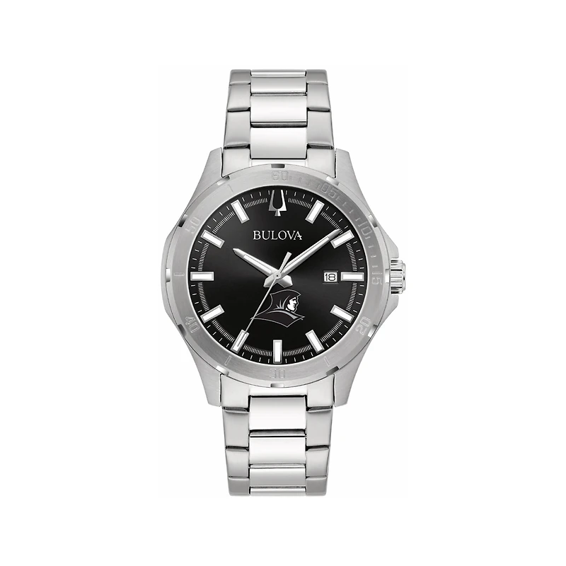Bulova Black Providence Friars Stainless Steel Sport Classic Watch