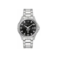 Bulova Black Temple Owls Stainless Steel Sport Classic Watch