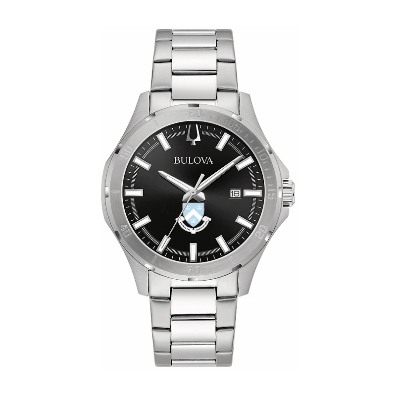 Bulova Black Columbia University Stainless Steel Sport Classic Watch