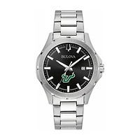 Bulova Black South Florida Bulls Stainless Steel Sport Classic Watch