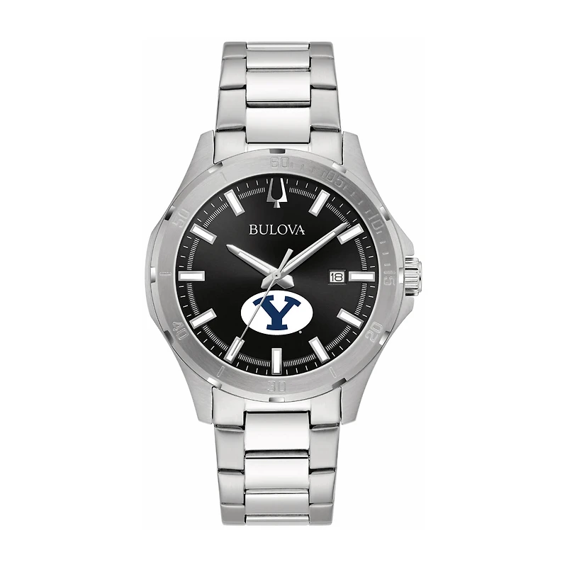 Bulova Black BYU Cougars Stainless Steel Sport Classic Watch
