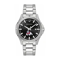 Bulova Black Fresno State Bulldogs Stainless Steel Sport Classic Watch