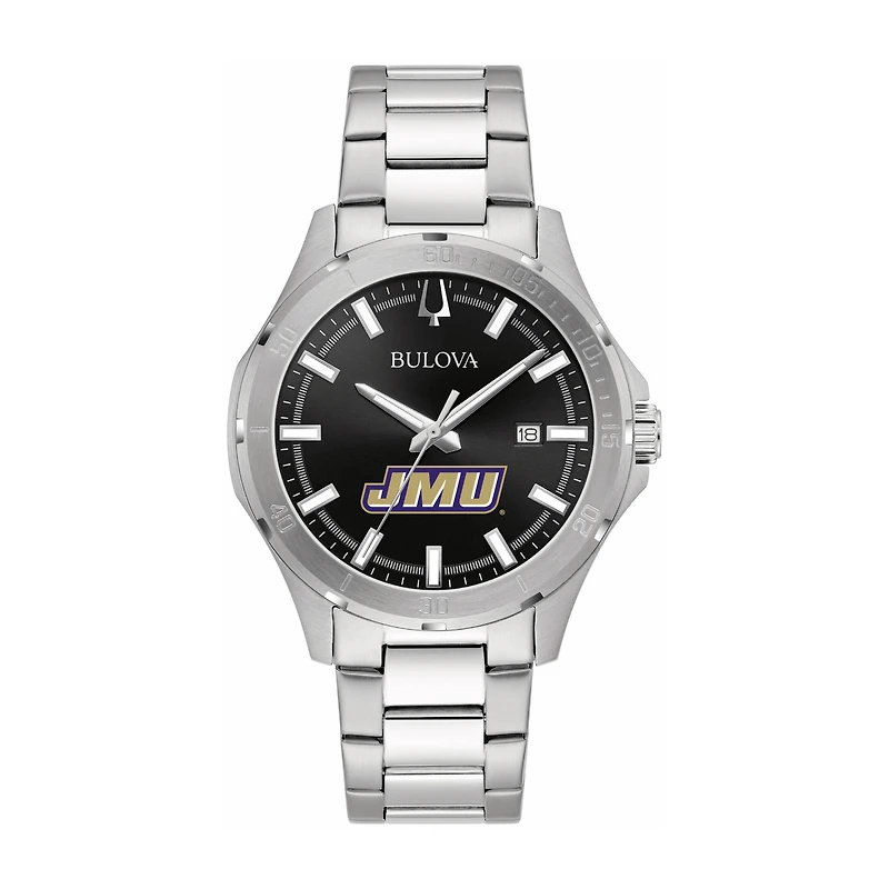 Bulova Black James Madison Dukes Stainless Steel Sport Classic Watch