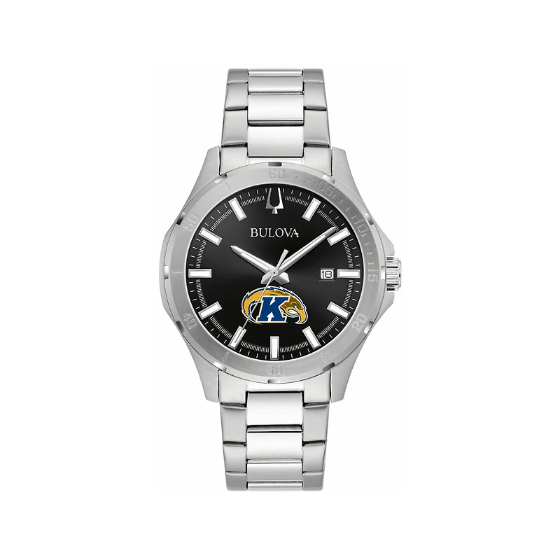 Bulova Black Kent State Golden Flashes Stainless Steel Sport Classic Watch