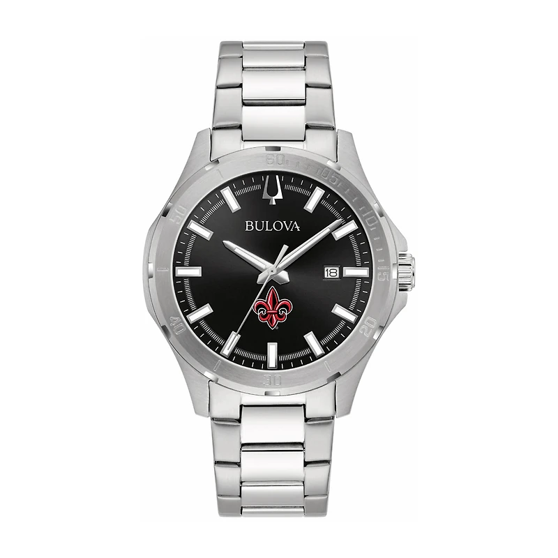 Bulova Black Louisiana Ragin' Cajuns Stainless Steel Sport Classic Watch