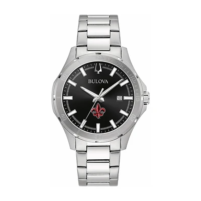Bulova Black Louisiana Ragin' Cajuns Stainless Steel Sport Classic Watch