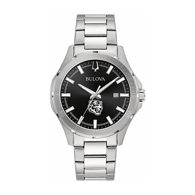 Bulova Black Memphis Tigers Stainless Steel Sport Classic Watch