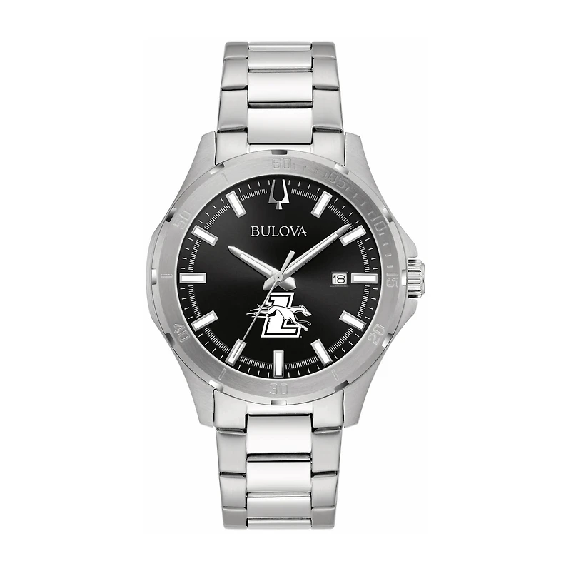 Bulova Black Loyola Greyhounds Stainless Steel Sport Classic Watch