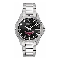 Bulova Black Maryland Eastern Shore Hawks Stainless Steel Sport Classic Watch