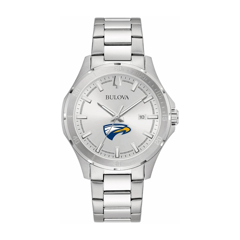 Bulova Silver Emory Eagles Stainless Steel Classic Sport Watch