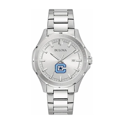 Bulova Silver Citadel Bulldogs Stainless Steel Classic Sport Watch