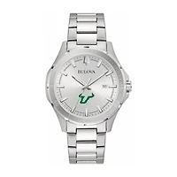 Bulova Silver South Florida Bulls Stainless Steel Classic Sport Watch