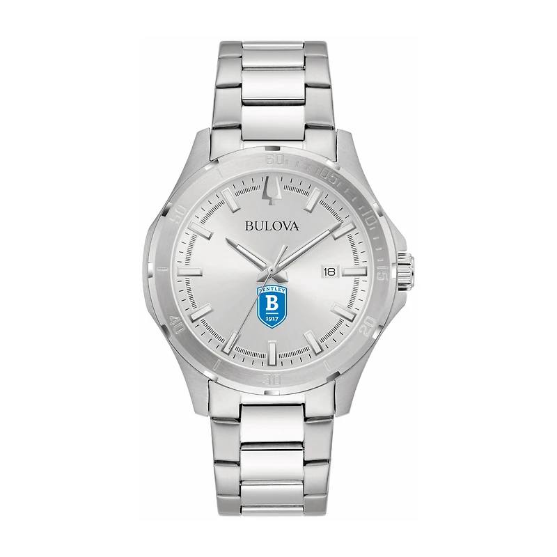 Bulova Silver Bentley Falcons Stainless Steel Classic Sport Watch