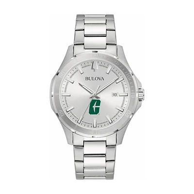 Bulova Silver Charlotte 49ers Stainless Steel Classic Sport Watch