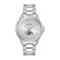 Bulova Silver Kent State Golden Flashes Stainless Steel Classic Sport Watch