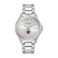 Bulova Silver Louisiana Ragin' Cajuns Stainless Steel Classic Sport Watch