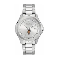Bulova Silver Marshall Thundering Herd Stainless Steel Classic Sport Watch