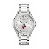 Bulova Silver Southern Illinois Salukis Stainless Steel Classic Sport Watch