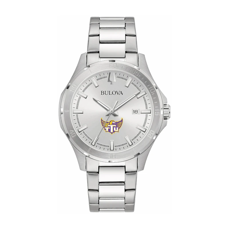 Bulova Silver Tennessee Tech Golden Eagles Stainless Steel Classic Sport Watch