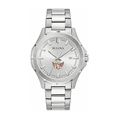 Bulova Silver Tennessee Tech Golden Eagles Stainless Steel Classic Sport Watch