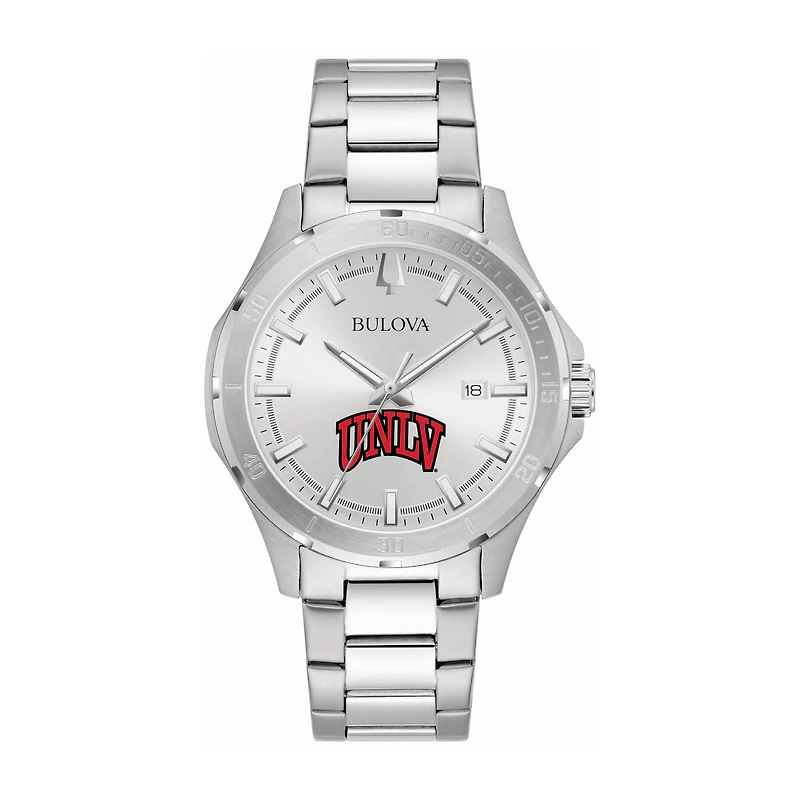Bulova Silver UNLV Rebels Stainless Steel Classic Sport Watch