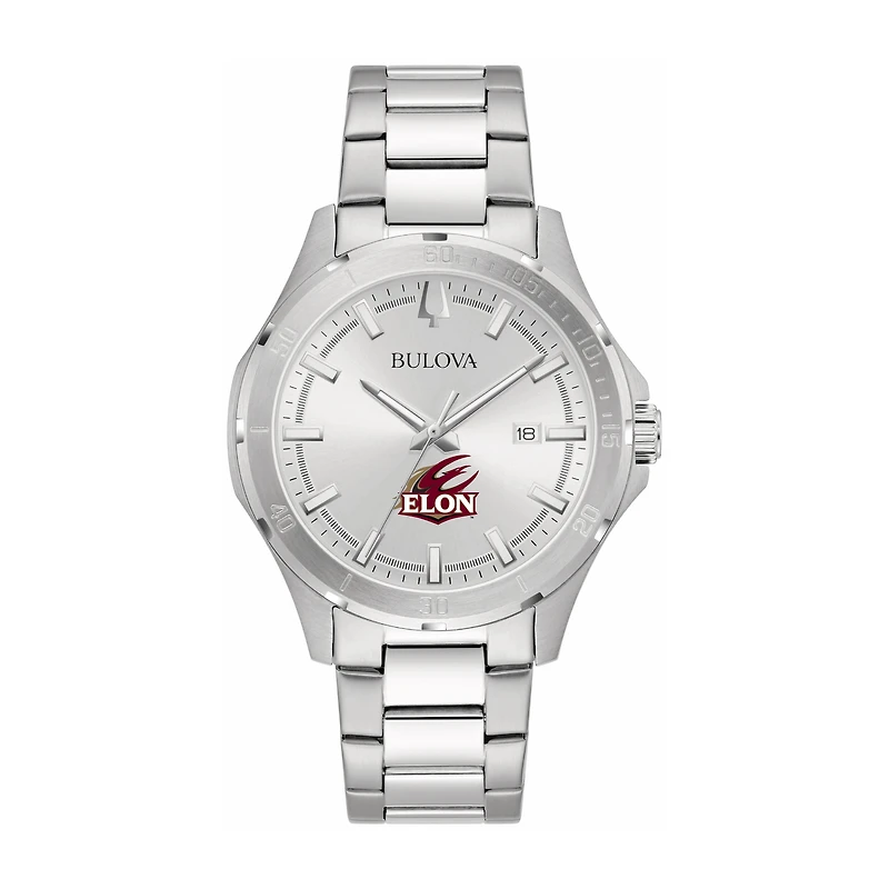 Bulova Silver Elon Phoenix Stainless Steel Classic Sport Watch