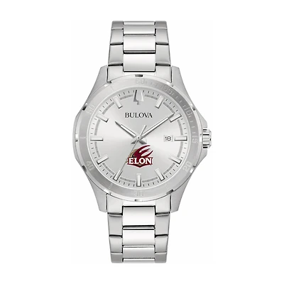 Bulova Silver Elon Phoenix Stainless Steel Classic Sport Watch
