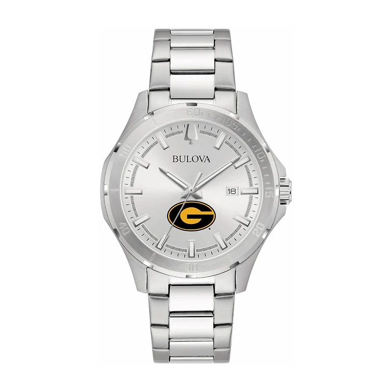 Bulova Silver Grambling Tigers Stainless Steel Classic Sport Watch