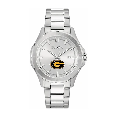 Bulova Silver Grambling Tigers Stainless Steel Classic Sport Watch