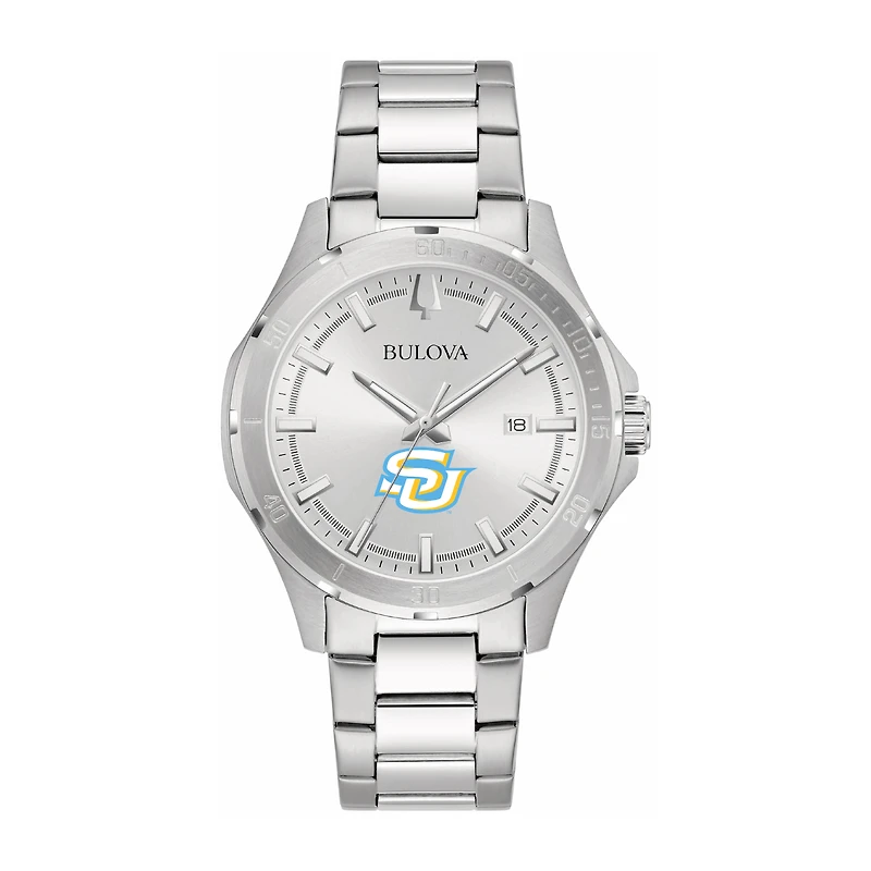 Bulova Silver Southern University Jaguars Stainless Steel Classic Sport Watch