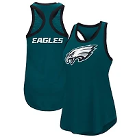 Women's G-III 4Her by Carl Banks Midnight Green Philadelphia Eagles Team Tater Tank Top