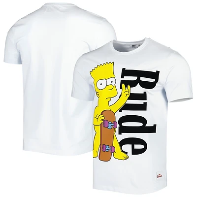 Unisex Freeze Max White The Simpsons Rude T-Shirt