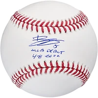 Bryson Stott Philadelphia Phillies Autographed Baseball with "MLB Debut 4-8-22" Inscription