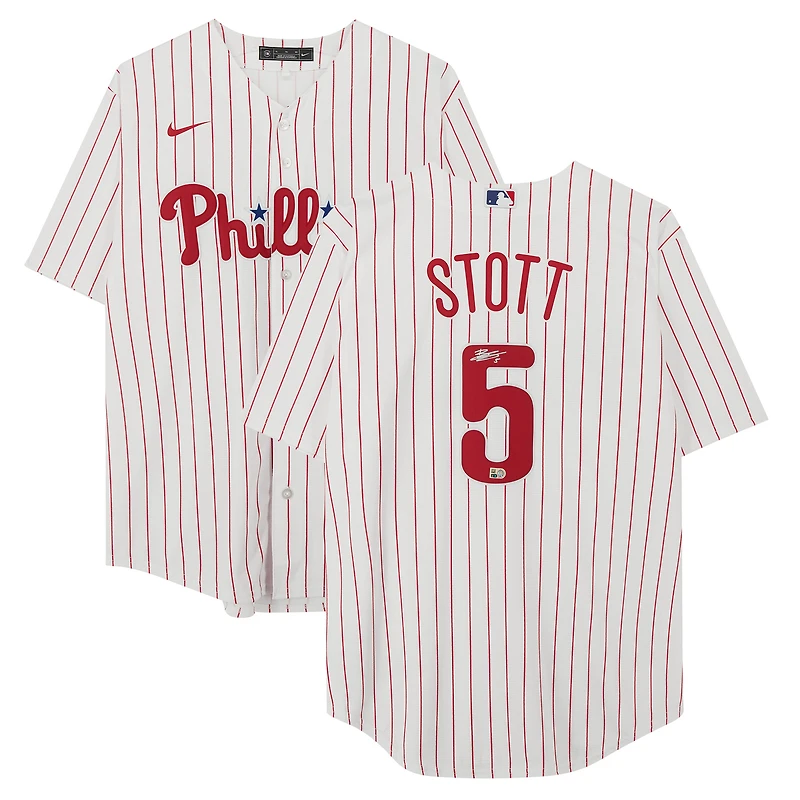 Bryson Stott Philadelphia Phillies Autographed White Nike Replica Jersey
