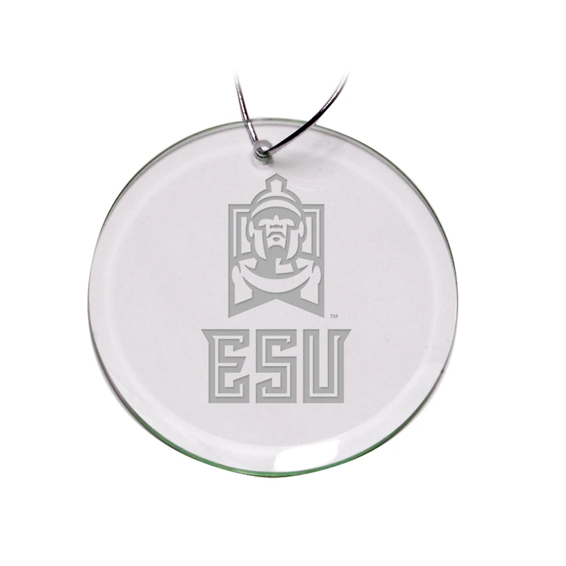 East Stroudsburg Warriors Team Logo 3'' Round Glass Ornament