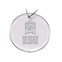 East Stroudsburg Warriors Team Logo 3'' Round Glass Ornament