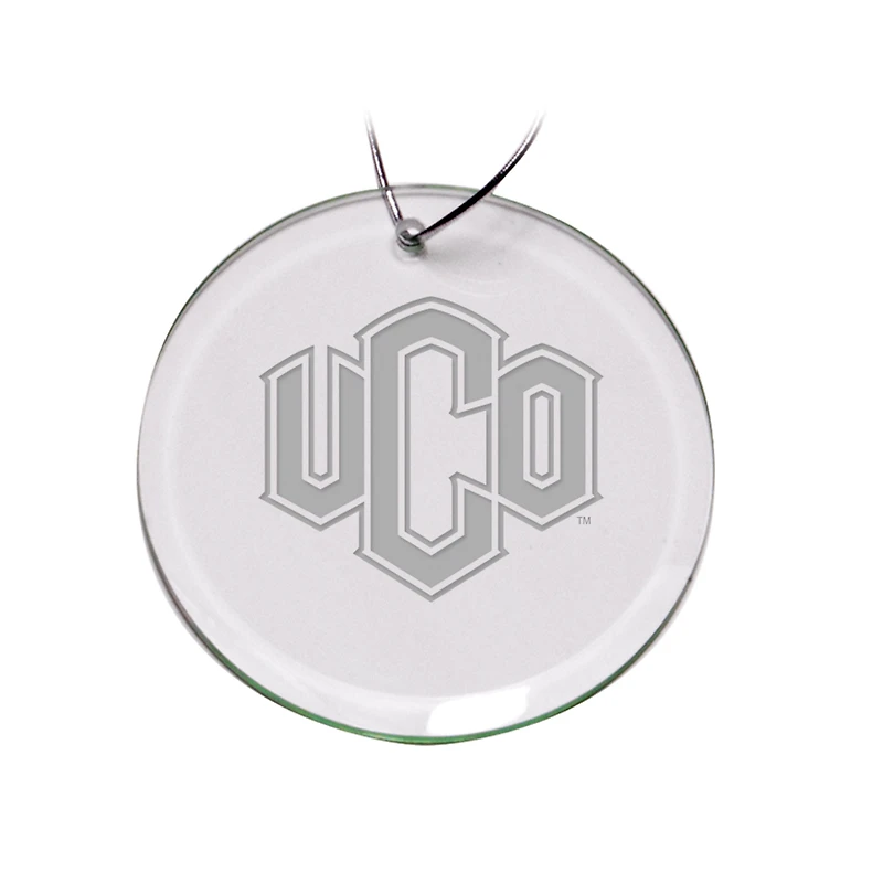 Central Oklahoma Bronchos Team Logo 3'' Round Glass Ornament