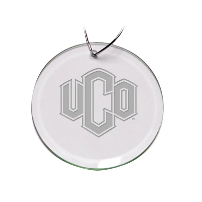 Central Oklahoma Bronchos Team Logo 3'' Round Glass Ornament