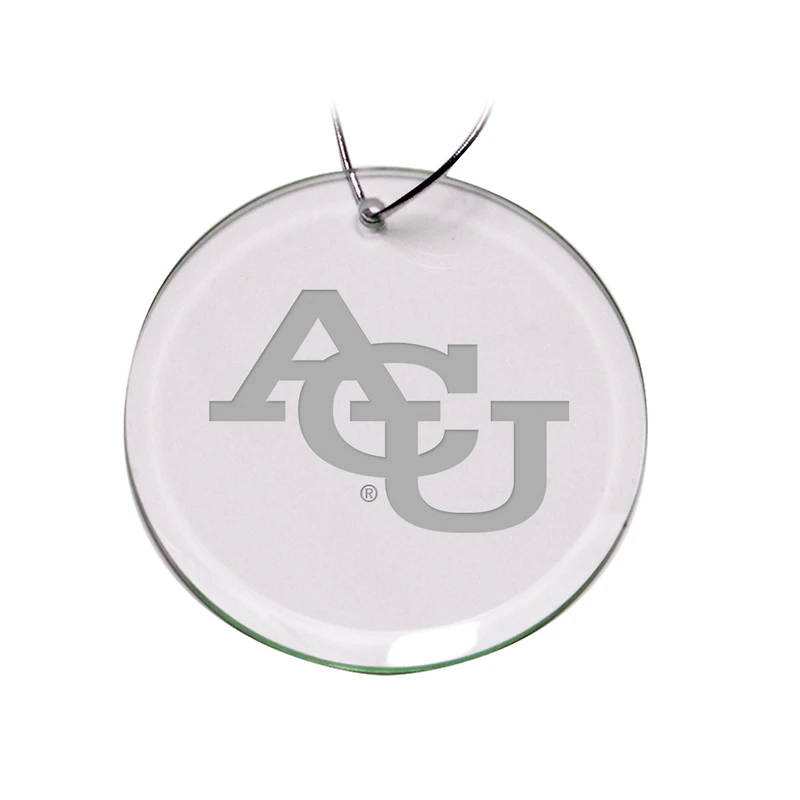 Abilene Christian University Wildcats Team Logo 3'' Round Glass Ornament