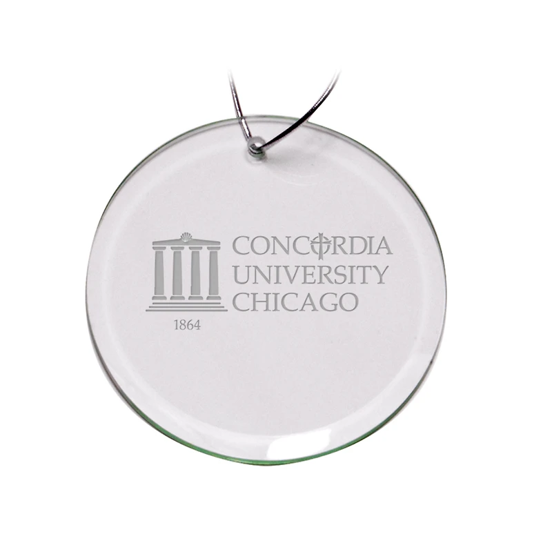 Concordia University (IL) Cougars Team Logo 3'' Round Glass Ornament