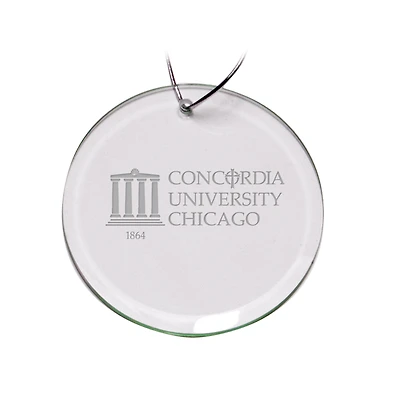 Concordia University (IL) Cougars Team Logo 3'' Round Glass Ornament