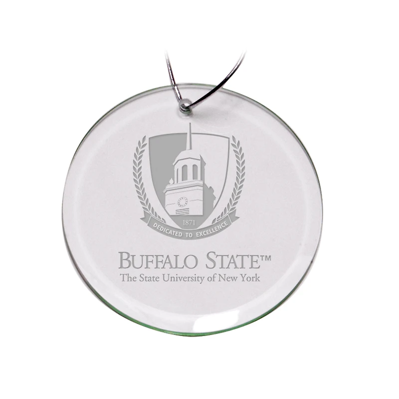 Buffalo State Bengals Team Logo 3'' Round Glass Ornament